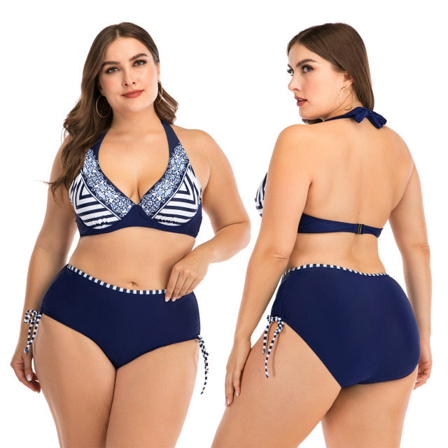 Swimwear Large Size Woman Swimsuit Two Piece Sexy Push Up Plus size