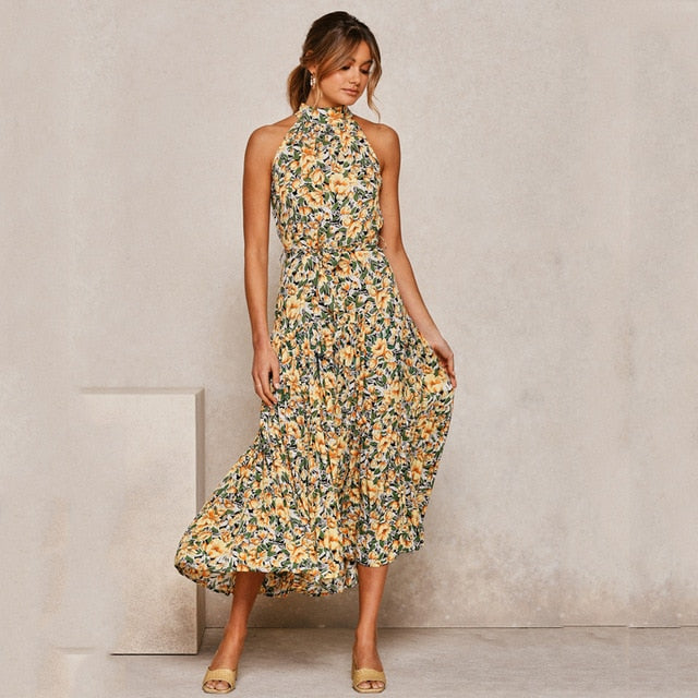 Summer Long Dress Polka Dot Casual Dresses Sundress Vacation Clothes For Women
