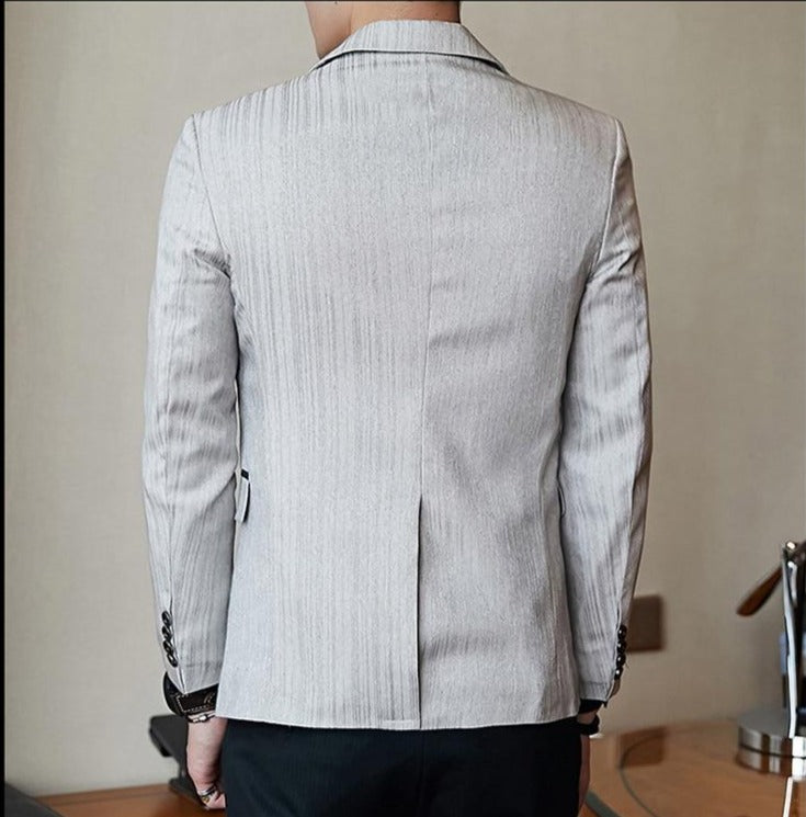 Striped Blazer Men Slim Fit Blazer Business Casual Men Stylish Blazer