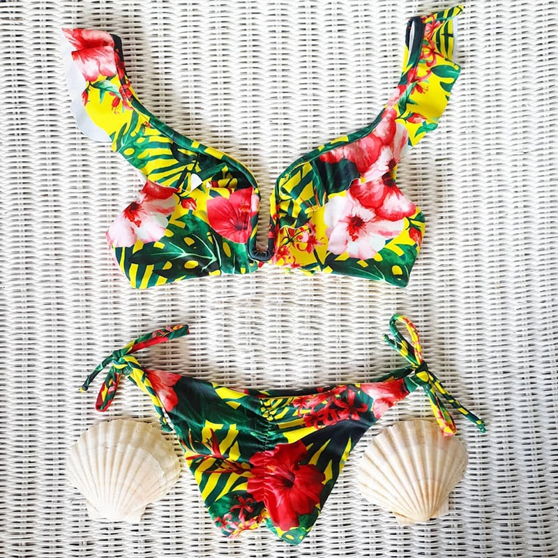 Sexy Bikini Swimwear Women Push Up Swimsuit Bandage Bikini Set Brazilian