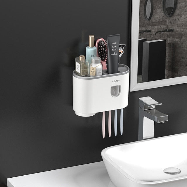 Bathroom Accessories Toothbrush Holder Automatic Toothpaste Dispenser