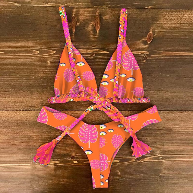 Sexy Bikini Swimwear Women Push Up Swimsuit Bandage Bikini Set Brazilian