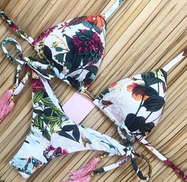 Sexy Bikini Swimwear Women Push Up Swimsuit Bandage Bikini Set Brazilian